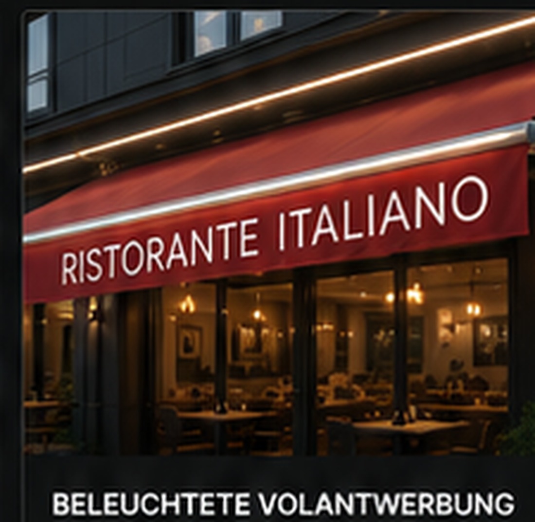 BELEUCHTETE VOLANTWERBUNG